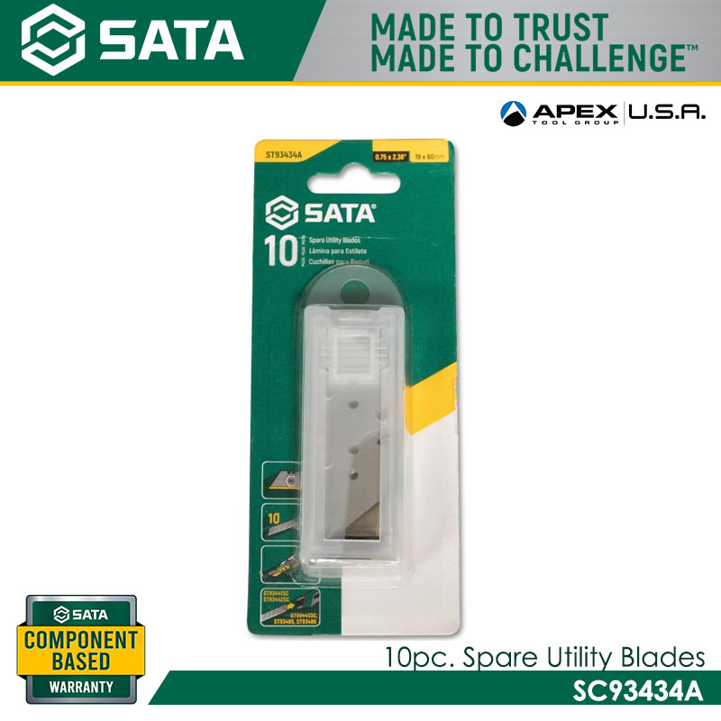 SATA SC93434A 10Pc. Spare Utility Blades