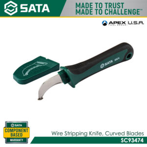 SATA SC93474 Wire Stripping Knife, Curved Blades