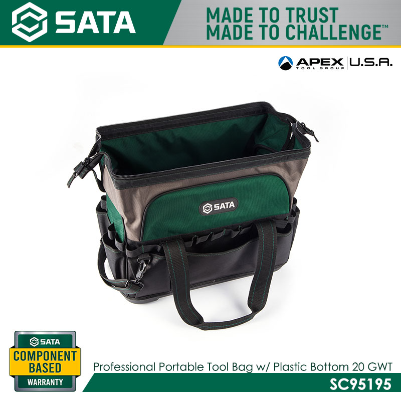SATA SC95195 Professional Portable Tool Bag with Plastic Bottom 20"