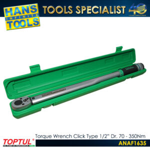 TOPTUL ANAF1635 Torque Wrench Click Type 1/2" Dr. 70-350N.m