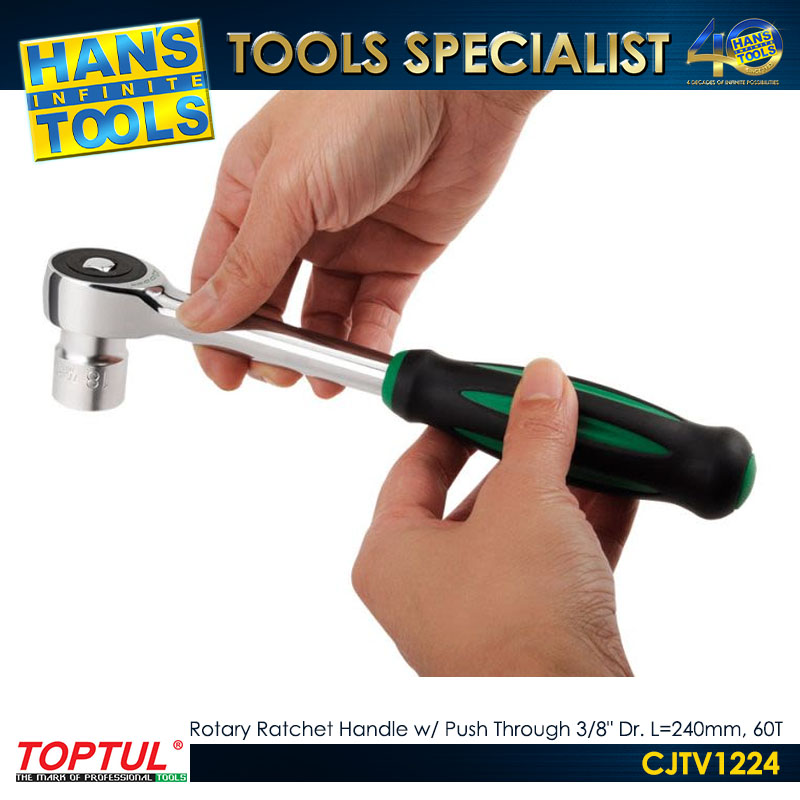 TOPTUL CJTV1224 Rotary Ratchet Handle w/ Push Through - HANS INFINITE TOOLS
