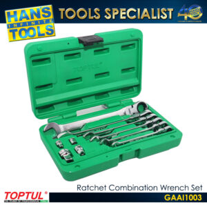 TOPTUL GAAI1003 Ratchet Combination Wrench Set