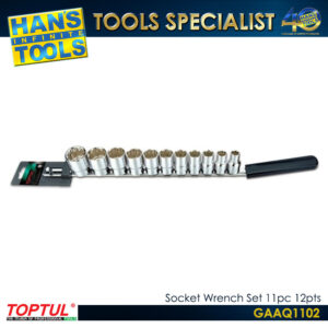 TOPTUL GAAQ1102 Socket Wrench Set 11pc 12pts