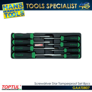 TOPTUL GAAT0807 Screwdriver Star Tamperproof Set 8pcs