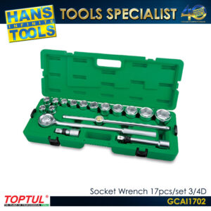 TOPTUL GCAI1702 Socket Wrench 17pcs/set 3/4D