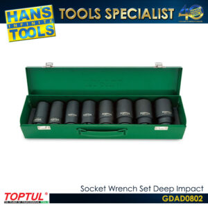 TOPTUL GDAD0802 Socket Wrench Set Deep Impact