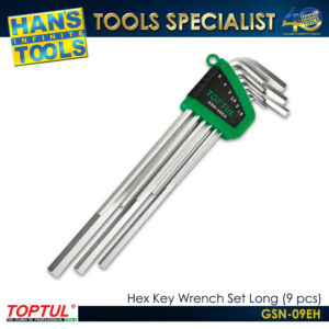 TOPTUL GSN‑09EH Hex Key Wrench Set Long (9 pcs)