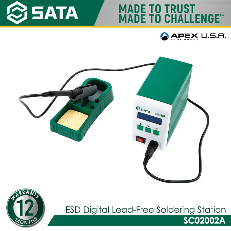 SATA SC02002A ESD Digital Lead-Free Soldering Station 90W - Image 2