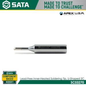 SATA SC03270 Lead-Free Inner-Heated Soldering Tip, U-Shaped 2C