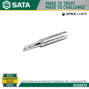 SATA SC03272 Lead-Free Inner-Heated Soldering Tip, U-Shaped 4C