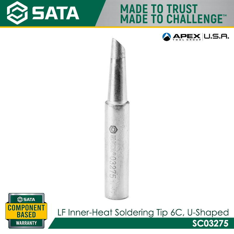 SATA SC03275 LF Inner-Heat Soldering Tip 6C, U-Shaped - Image 2