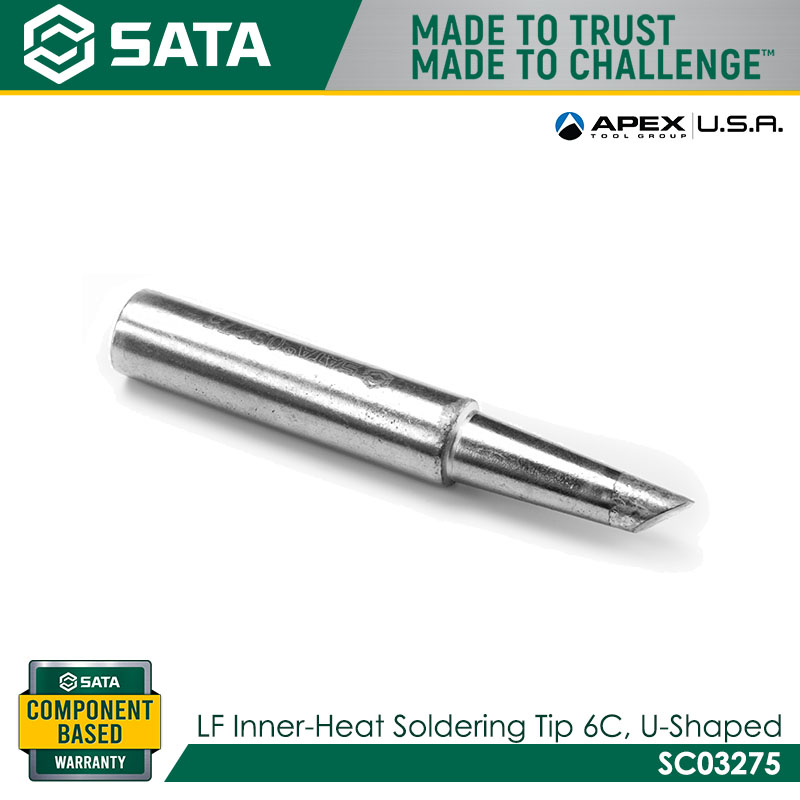 SATA SC03275 LF Inner-Heat Soldering Tip 6C, U-Shaped - Image 3