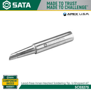 SATA SC03275 Lead-Free Inner-Heated Soldering Tip, U-Shaped 6C
