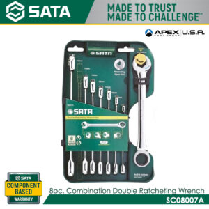 SATA SC08007A 8pc. Combination Double Ratcheting Wrench