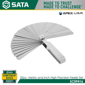 SATA SC09416 32 pc. Metric and Inch High Precision Feeler Set