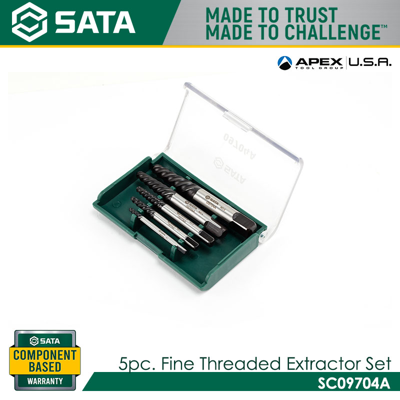 SATA SC09704A 5pc. Fine / Coarse Threaded Extractor Set