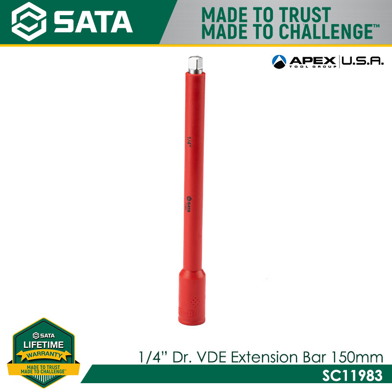 SATA SC11983 1/4" Dr. VDE Extension Bar 150mm