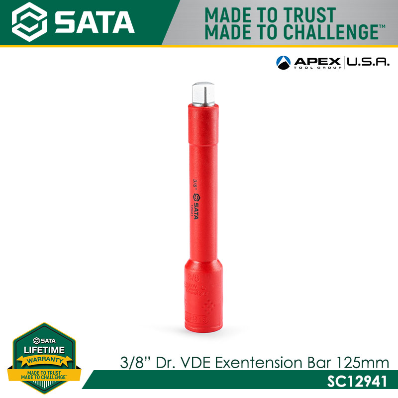SATA SC12941 3/8" Dr. VDE Extension Bar 125mm