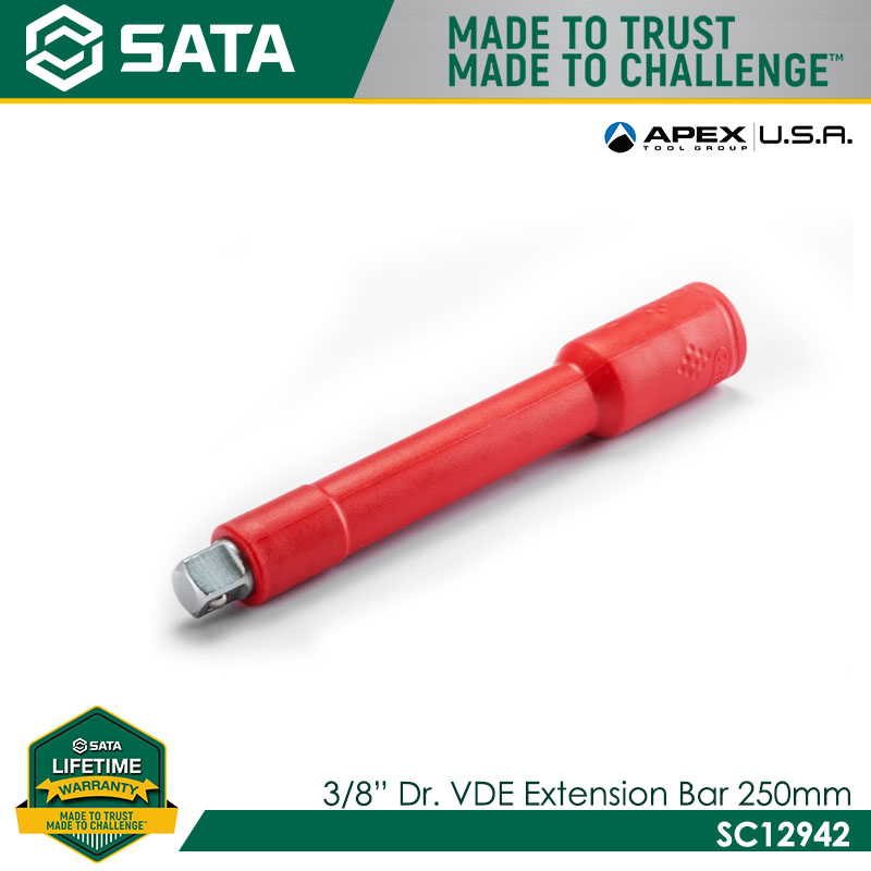 SATA SC12942 3/8" Dr. VDE Extension Bar 250mm