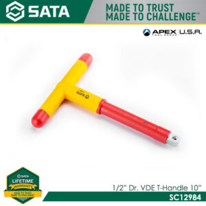 SATA SC12984 1/2" Dr. VDE T-Handle 10"