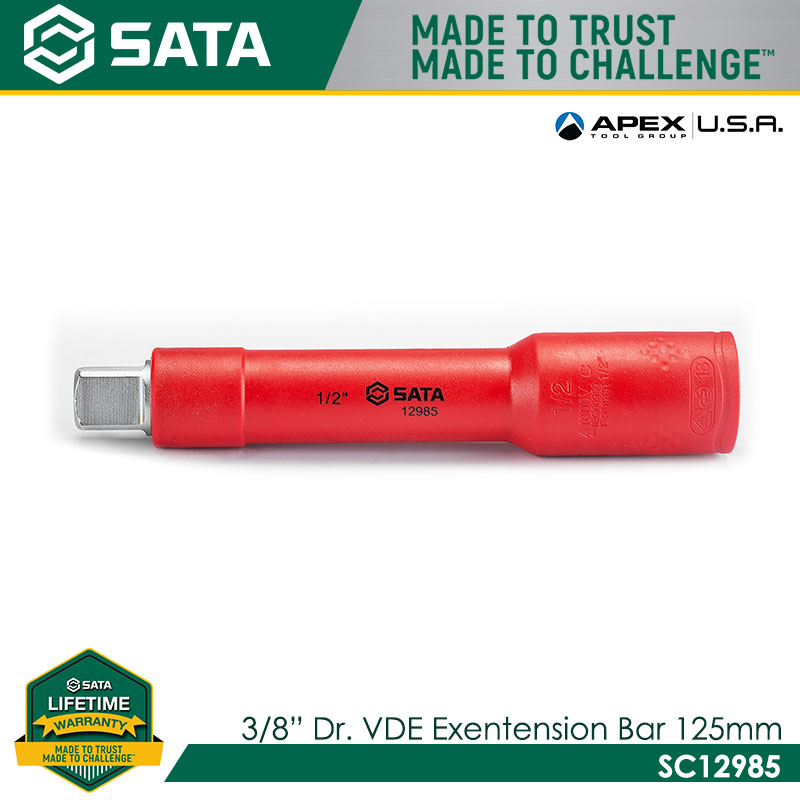 SATA SC12985 1/2" Dr. VDE Extension Bar 125mm