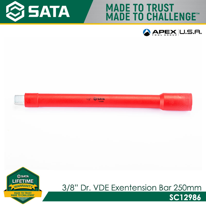 SATA SC12986 1/2" Dr. VDE Extension Bar 250mm