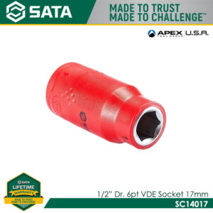 SATA 1/2" Dr. 6Pt. VDE Socket