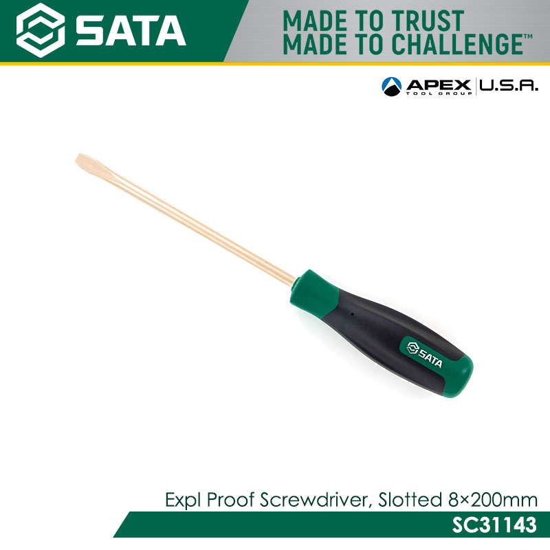 SATA SC31143 Expl Proof Screwdriver, Slotted 8x200mm - Image 3