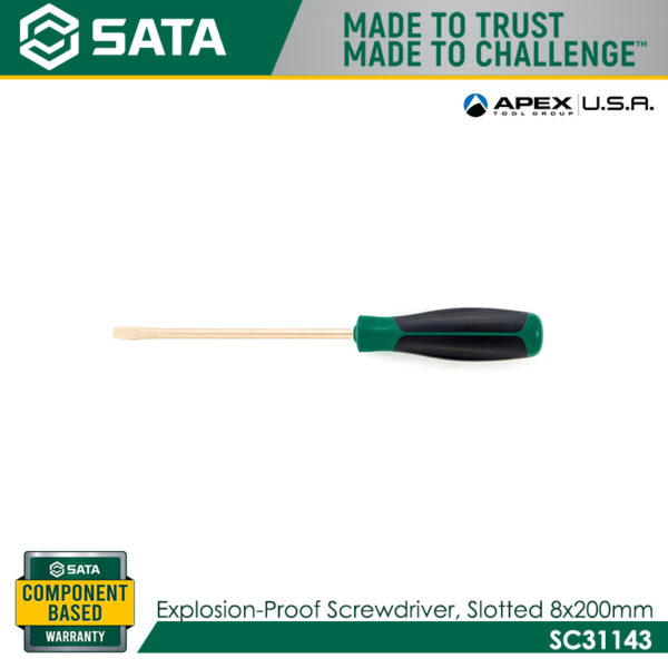 SATA SC31143 Explosion-Proof Screwdriver, Slotted 8x200mm - HANS ...