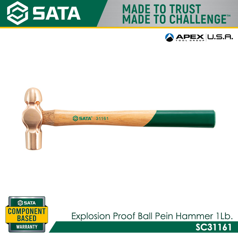 SATA SC31161 Explosion Proof Ball Pein Hammer 1lb