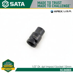 SATA 1/2" Dr. 6pt. Impact Socket