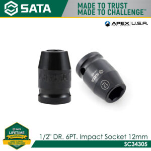 SATA 1/2" Dr. 6pt. Impact Socket