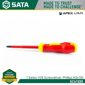 SATA SC61223 T Series VDE Screwdriver, Phillips #2x100