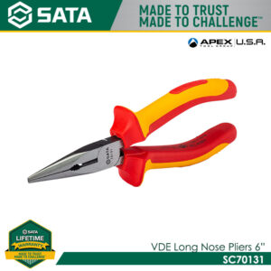 SATA SC70131 VDE Long Nose Pliers 6"