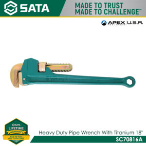 SATA Heavy Duty Pipe Wrench With Titanium