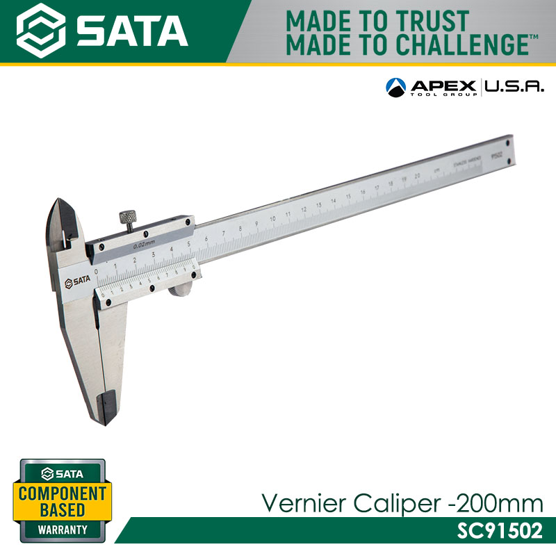SATA SC91502 Vernier Caliper 0-200mm