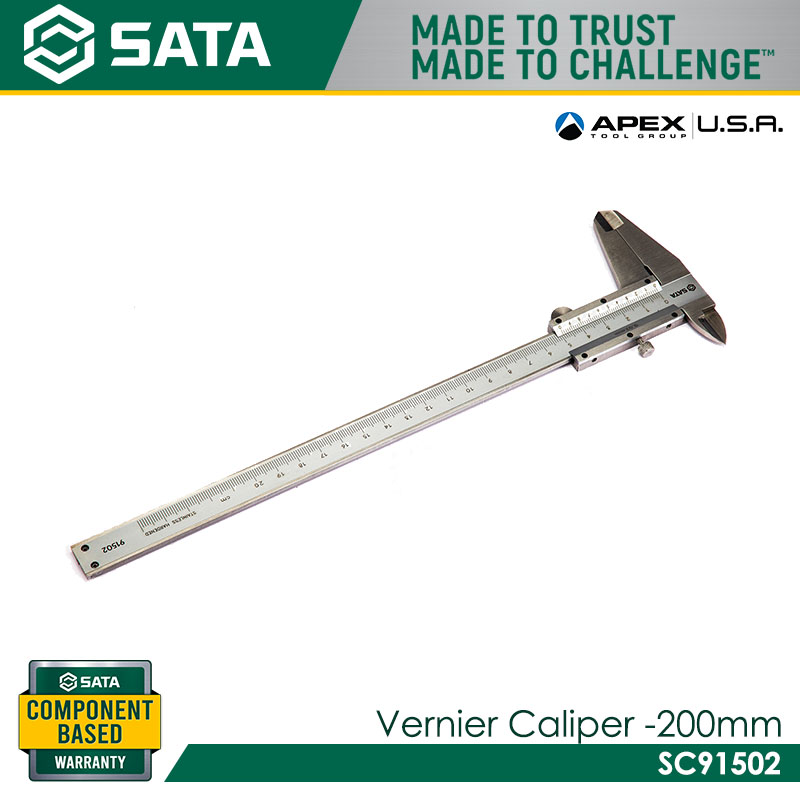 SATA SC91502 Vernier Caliper 0-200mm - Image 2