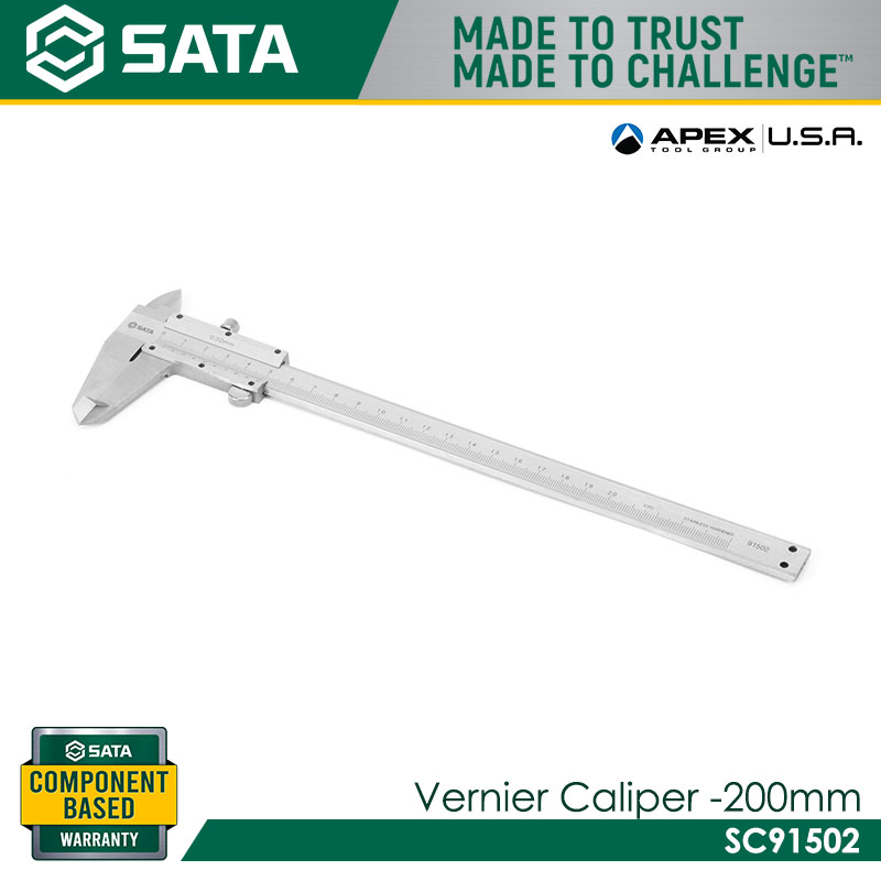 SATA SC91502 Vernier Caliper 0-200mm - Image 2