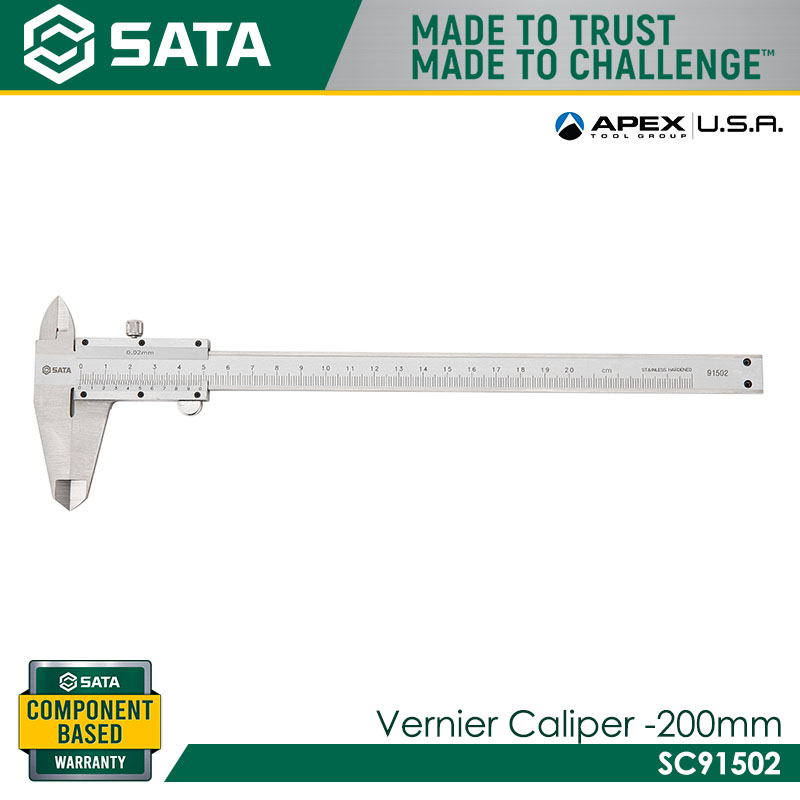 SATA SC91502 Vernier Caliper 0-200mm - Image 3