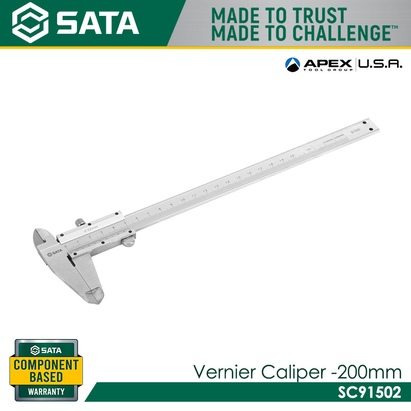 SATA SC91502 Vernier Caliper 0-200mm - Image 3