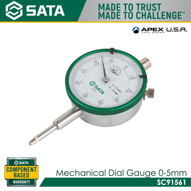 SATA SC91561 Mechanical Dial Gauge 0-5mm - Image 2