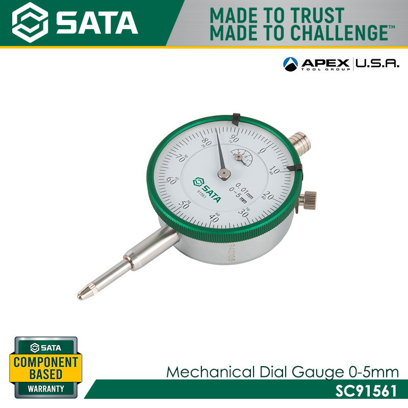 SATA SC91561 Mechanical Dial Gauge 0-5mm