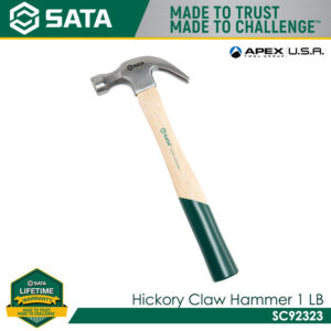 SATA SC92323 Hickory Claw Hammer 1lb