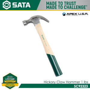 SATA SC92323 Hickory Claw Hammer 1lbs