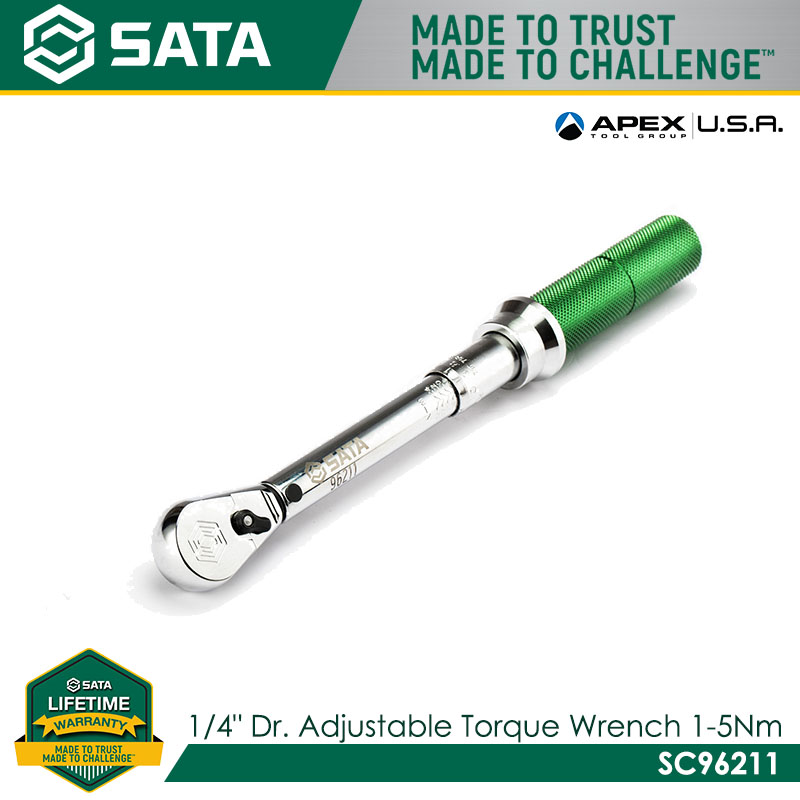 SATA SC96211 1/4" Dr. Adjustable Torque Wrench 1-5N·m - Image 2