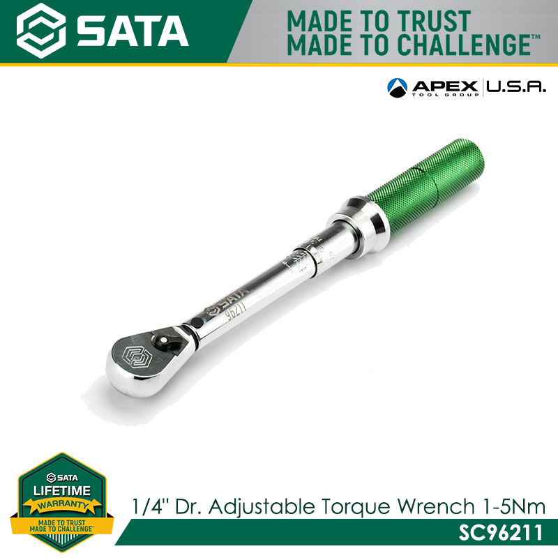 SATA SC96211 1/4" Dr. Adjustable Torque Wrench 1-5N·m - Image 3