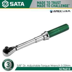 SATA SC96212 3/8" Dr. Adjustable Torque Wrench 5-25N.m