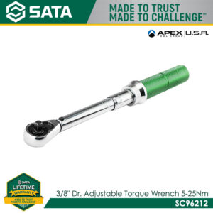 SATA SC96212 3/8" Dr. Adjustable Torque Wrench 5-25N.m