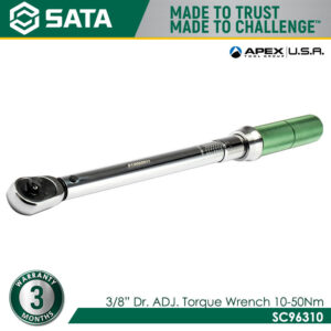 SATA SC96310 3/8" Dr. Adjustable Torque Wrench 10-50N.m