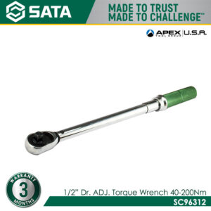 SATA SC96312 1/2" Dr. Adjustable Torque Wrench 40- 200N.m
